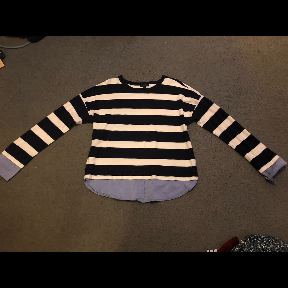 Long sleeve stripe J Crew top